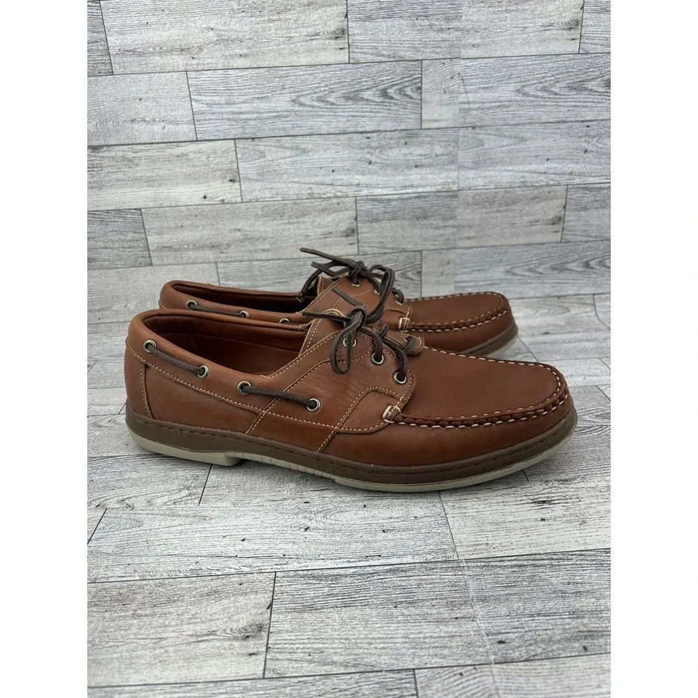 Allen Edmonds Eastport‎ Men Size 11D Tan Leather Boat Shoes Handsewn Loafers